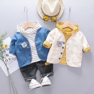 Set ba chi tiết áo khoác gấu