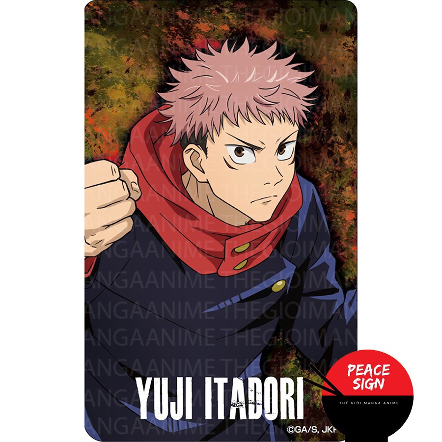 Ảnh thẻ in hình JUJUTSU KAISEN Chú Thuật Hồi Chiến card bo góc viền 5*8cm anime chibi sưu tầm