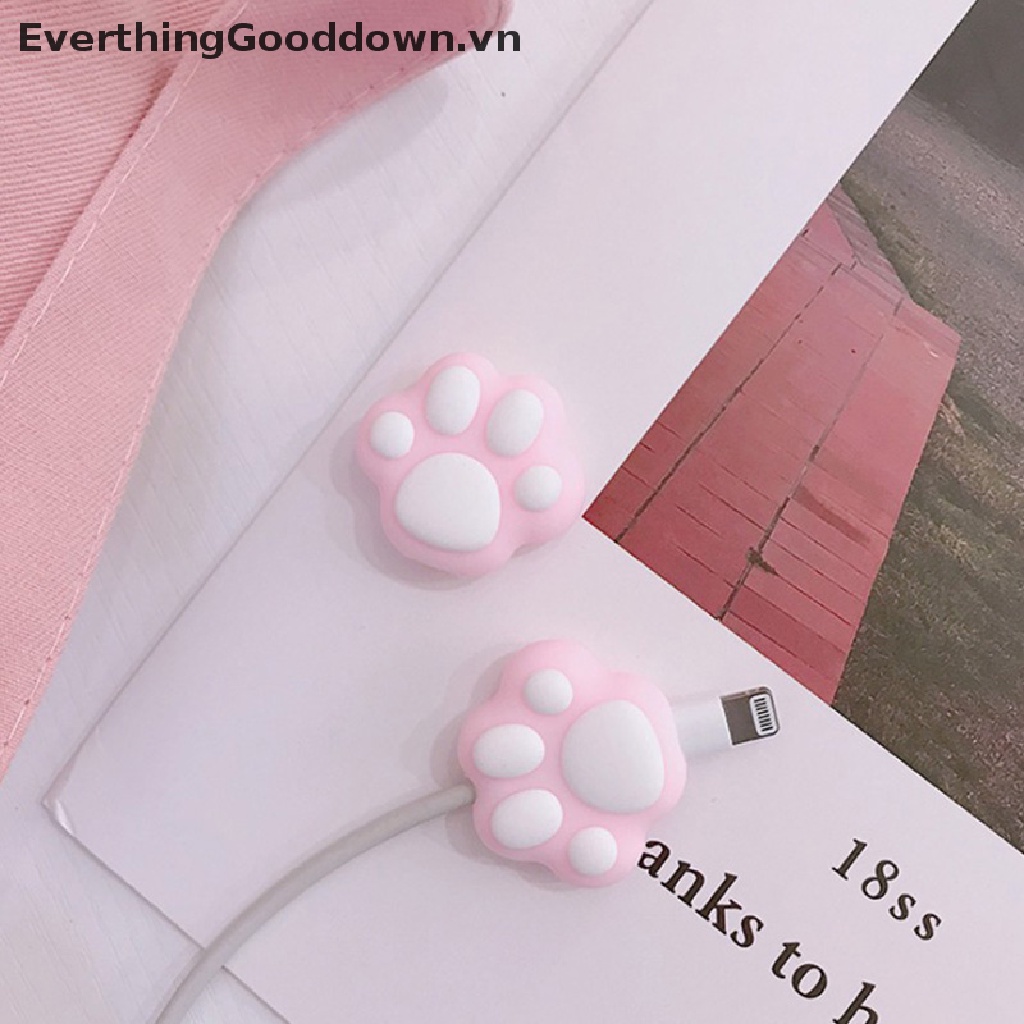 Everthinggood Phụ Kiện Bảo Vệ Dây Cáp Sạc Usb Bằng Silicon Dễ Thương
