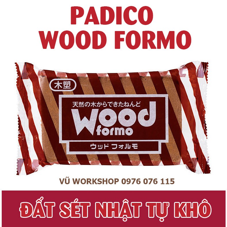 Đất Sét Nhật Tự Khô PADICO WOOD FORMO Màu Gỗ Nặn Cây Cối, Thực Vật.