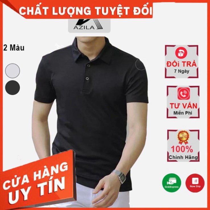 Áo Polo Nam Azila , Áo Phông Cổ Bẻ Basic Cao Cấp, Chất liệu Cotton Cá Sấu Cao Cấp - AC83 - Hàng nhập khẩu