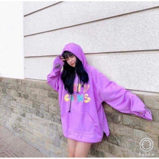 ÁO TÍM HOODIE - BRAND - XẺ TÀ