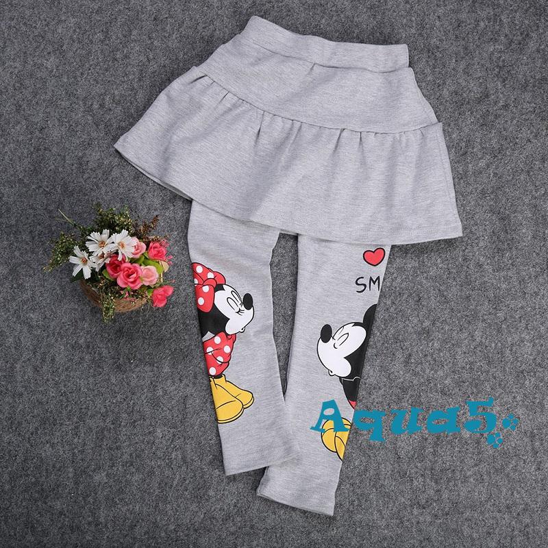 Quần Legging In Hình Chuột Mickey Cho Bé Gái