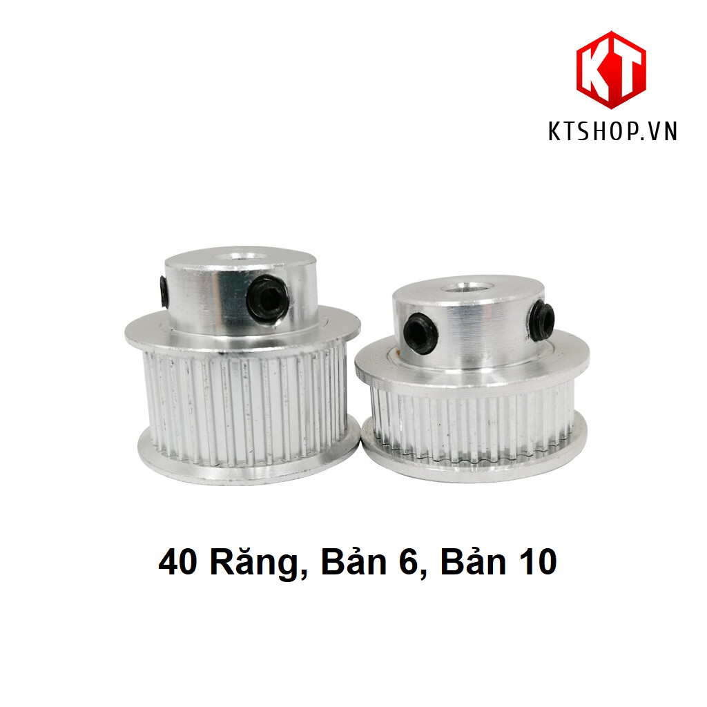 Puly GT2, Bánh răng GT2 40 răng bản 6mm, 10mm