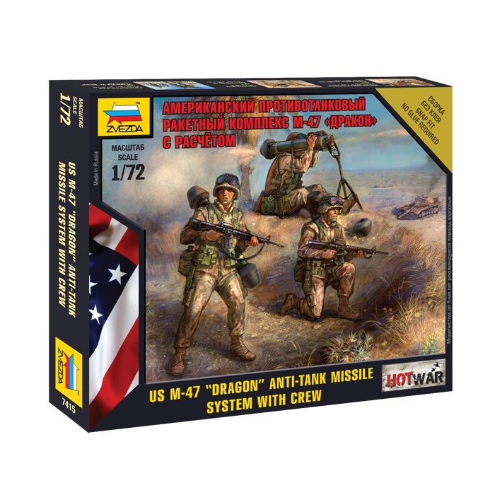 Mô hình quân sự Lính Mỹ với tên lửa chống tăng M-47 "Dragon" 1/72 Zvezda