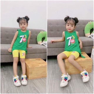 Đồ bộ thun bé gái in nước giải khát
