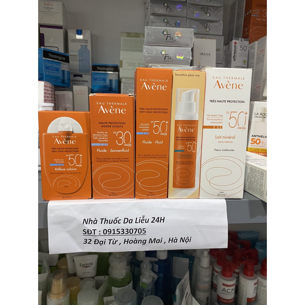 Kem chống nắng Avene CHÍNH HÃNG Kem Chống Nắng Avene Dry Touch Fluide SPF50+ 50ml / Avene Mattifying Cleanance SPF50+ 50