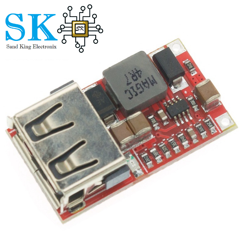 Mô-đun hạ áp DC DC 6-24V xuống 5V 3A cổng USB 12V 5V