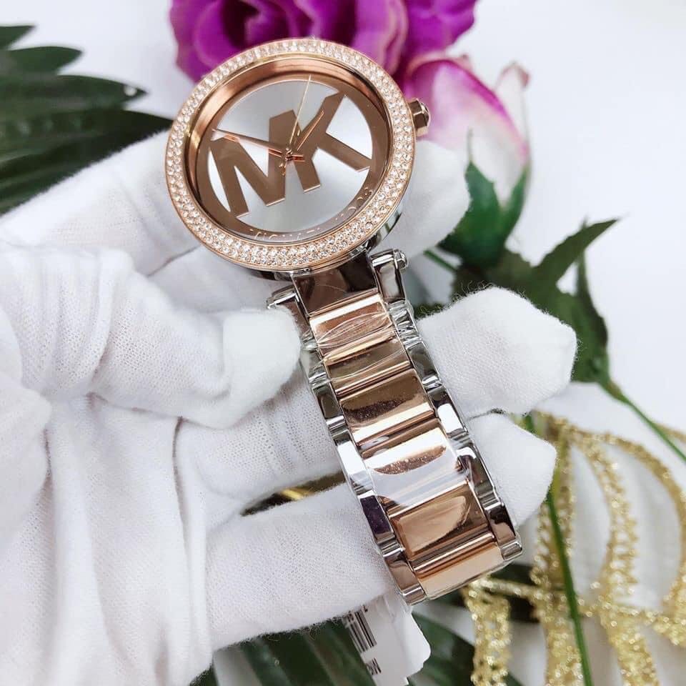 Đồng Hồ Michael Kors Nữ MK6314 Dây Kim Loại Demi Bạc Đồng 38mm Chính Hãng