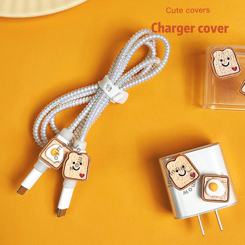 TPU Cute Charger Protector/Charging Cable Protector Compatiable for ip 18W 20W Fast Charger