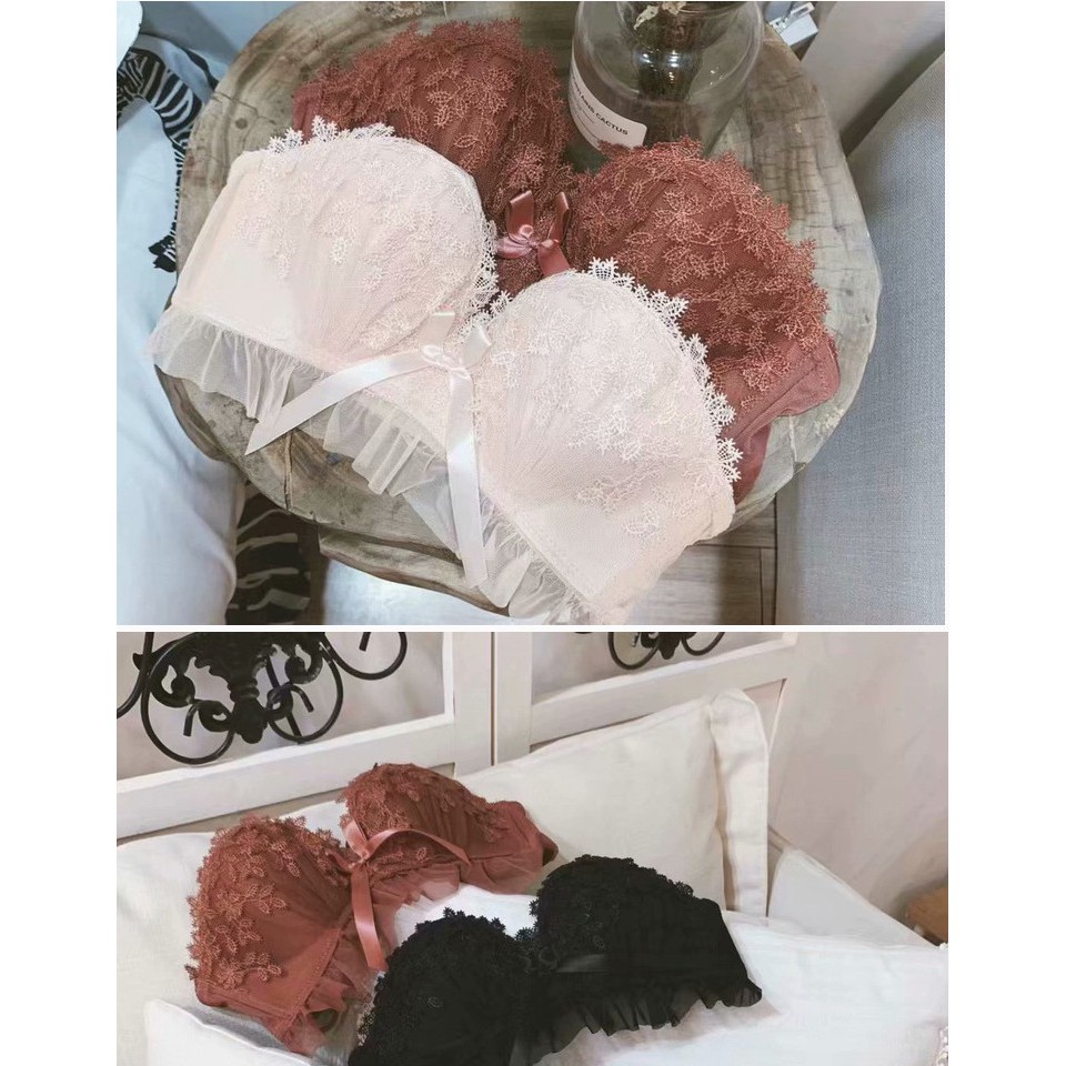 Bộ đồ lót nữ 🍍FREE SHIP🍍 Set áo ngực và quần lót nữ họa tiết thêu ren gợi cảm có bán lẻ áo/ quần | BigBuy360 - bigbuy360.vn