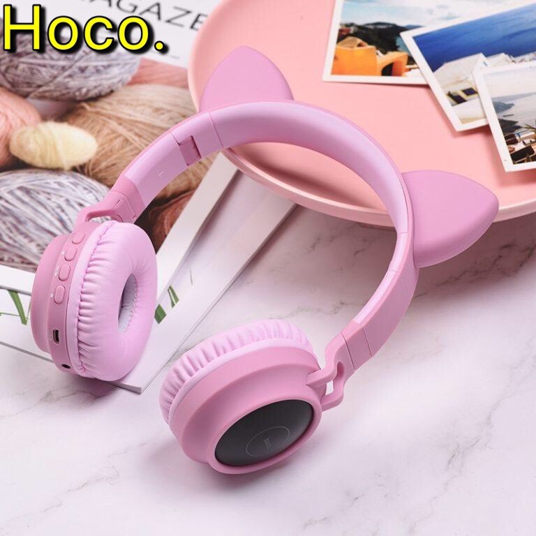 Tai Nghe Mèo Chụp Tai Bluetooth Hoco W27 Âm Thanh Sống Động, Âm Bass Cực Ấm Hàng chính hãng Bảo hành 12 tháng