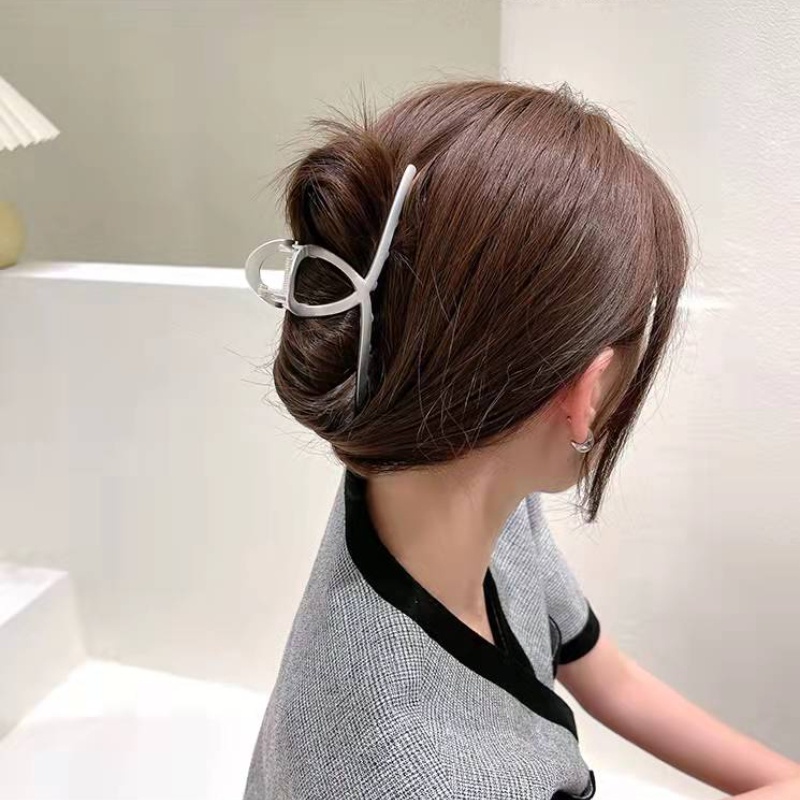 Kẹp Tóc acrylic Màu Trắng Phong Cách Hàn Quốc Thời Trang Cho Nữ