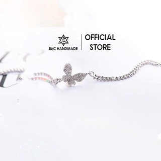 Lắc tay Bạc Handmade.Vòng tay bướm lấp lánh bạc nguyên chất-Bạc Handmade