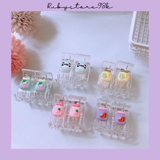 Kẹp càng cua hình bình sữa dễ thương 5 răng và 3 răng