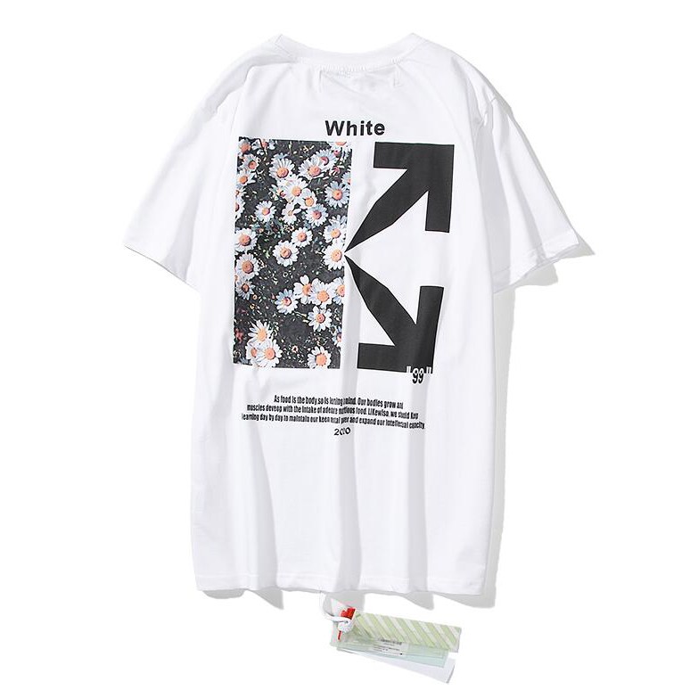 Áo Thun Off-White Tay Ngắn Chất Cotton In Chữ Thời Trang