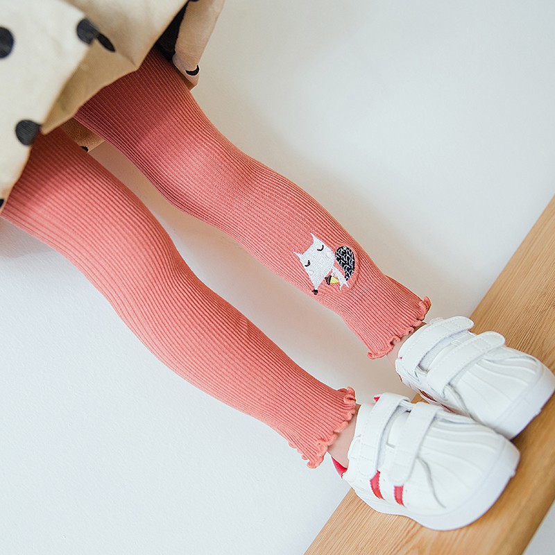 Quần legging dài vài cotton mềm mại dễ thương cho bé gái