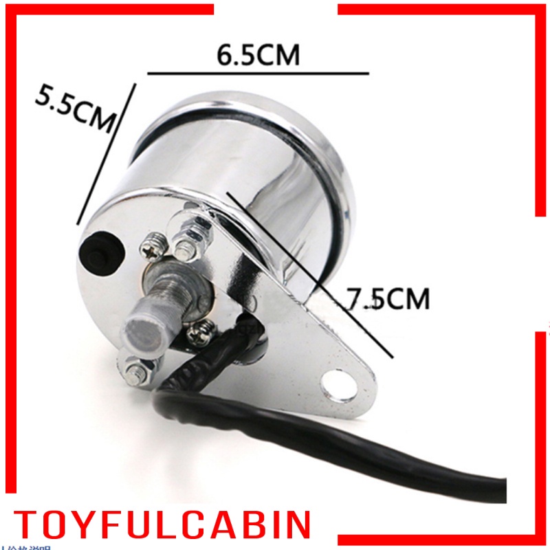 Đồng Hồ Đo Nhiên Liệu Có Đèn LED 2.56 '' 65mm DC12V Cho Xe Mô Tô