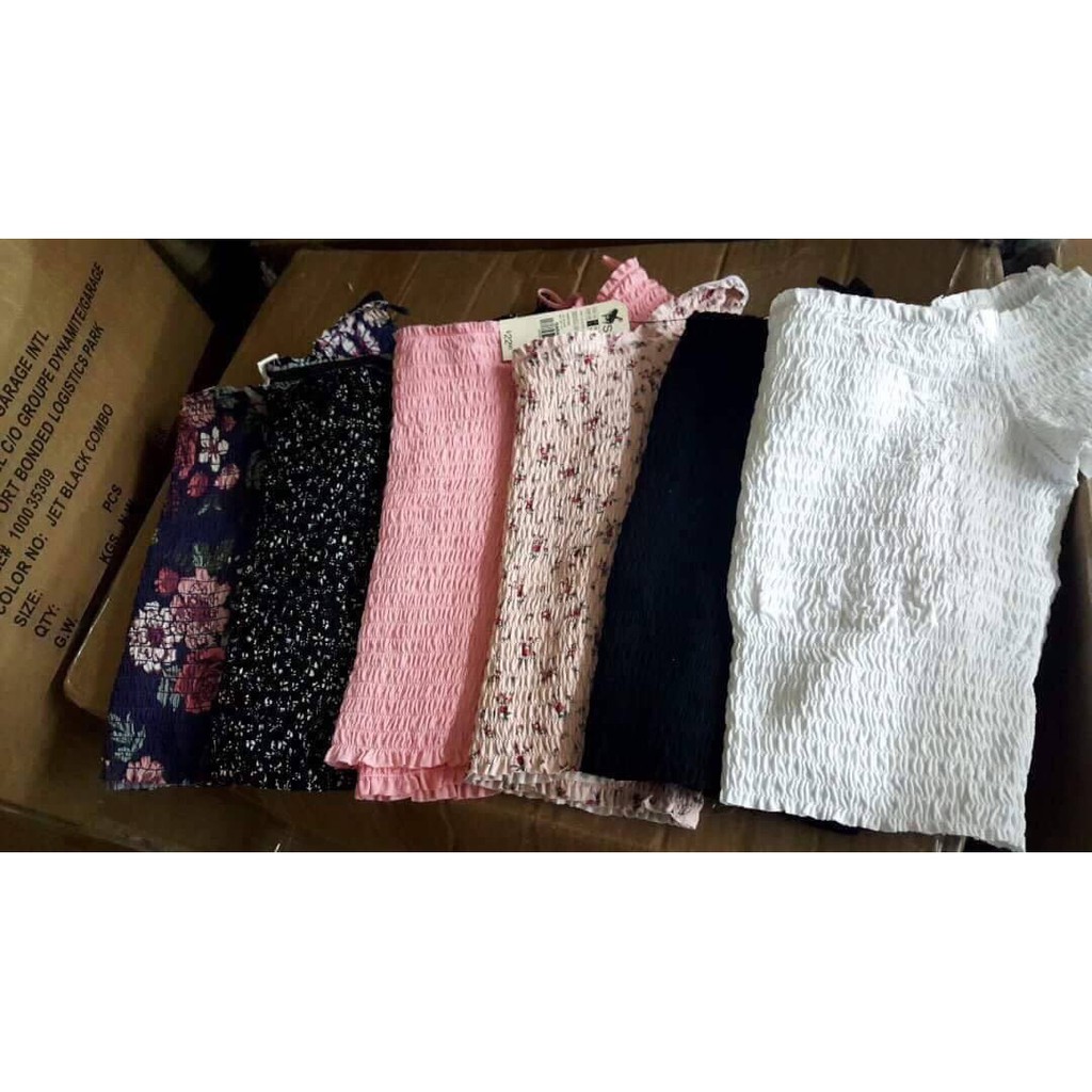 Áo Garage Smoked Off Shoulder Top