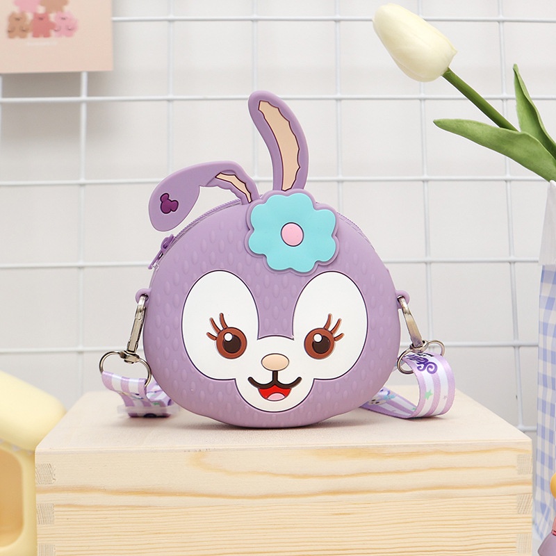 Túi đeo chéo hoạt hình chất liệu sillicon cao cấp dễ thương dành cho bé gái SIZE MINI