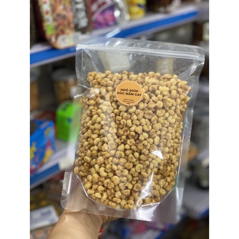 [Mã 254FMCGSALE giảm 8% đơn 500K] Ngô giòn xóc mắm cay 30k/ 1 gói 500g