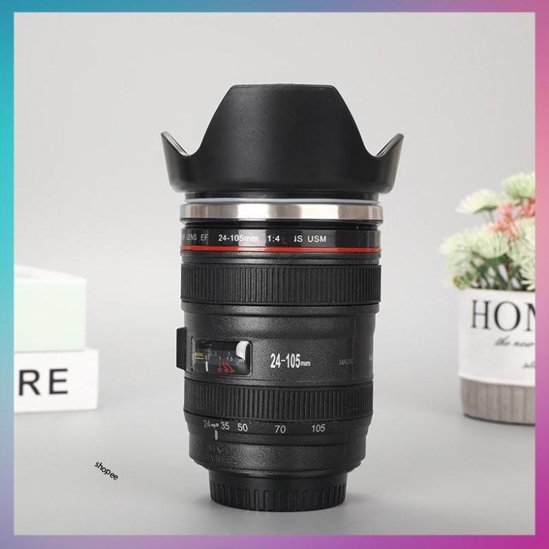Ly Giữ Nhiệt CaFe - Cốc Giữ Nhiệt CaFe Tự Động Khuấy Hình Ống Kính Lens Máy Ảnh