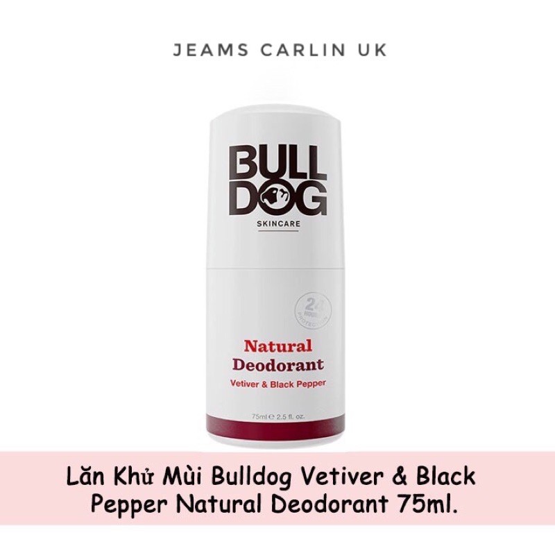 Lăn Khử Mùi Bulldog Vetiver & Black Pepper Natural Deodorant 75ml