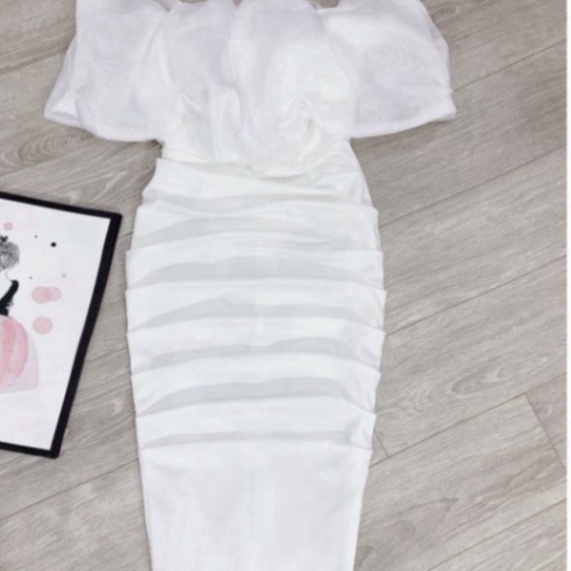 váy Trắng Body Trễ Vai DVC V1640, Chính Hãng 2021 | BigBuy360 - bigbuy360.vn