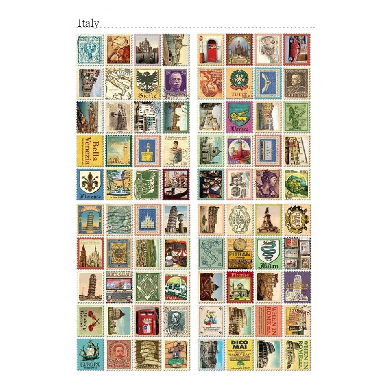 Set 80 Tem Dán Trang Trí Sổ Tay/Nhật Ký Phong Cách Hàn Quốc