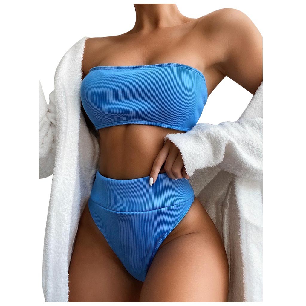 Bộ đồ bơi hai mảnh có đệm nâng ngực màu trơn gợi cảm dành cho bạn nữ | BigBuy360 - bigbuy360.vn