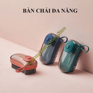 Bàn Chải Cọ Rửa Đa Năng 3 Trong 1 Có Khay Chứa Xà Phòng, Tiện Dụng, An Toàn