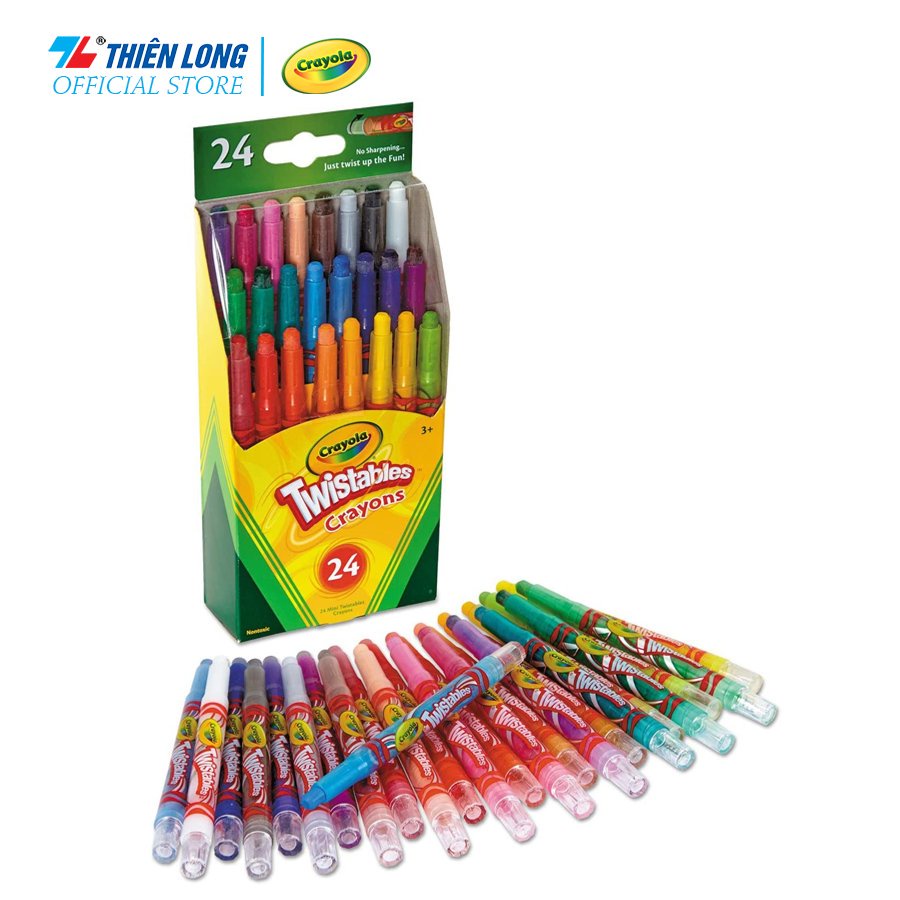 Hộp Bút Sáp Vặn Mini 24 Màu - Crayola 529724 chính hãng