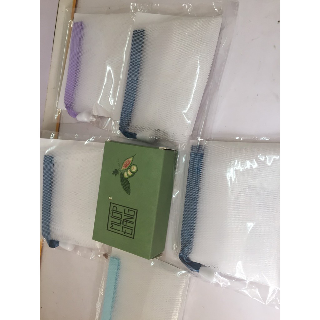 Túi lưới tạo bọt , túi lưới tạo bọt xà phòng , túi lưới đựng xà phòng siêu tạo bọt dày 2 lớp có dây rút