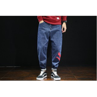 Quần Jean Baggy phối lửa đỏ - TQ05