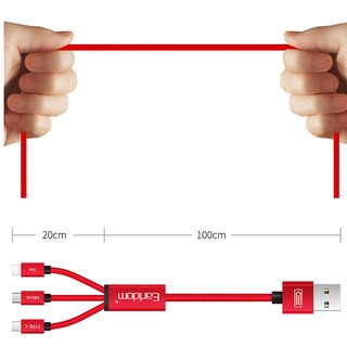 Cáp 3 đầu lightning/micro/typec EARLDOM IMC-015 1.2M