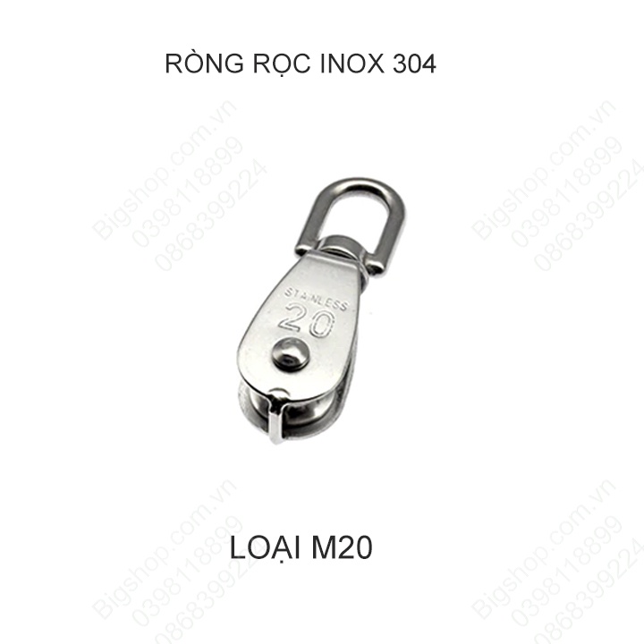 Ròng rọc đơn làm bằng inox 304 không gỉ loại M20-M25-M32-M50 tùy chọn