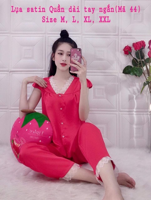 Lụa satin tay ngan tieu thu size dai 80kg | BigBuy360 - bigbuy360.vn