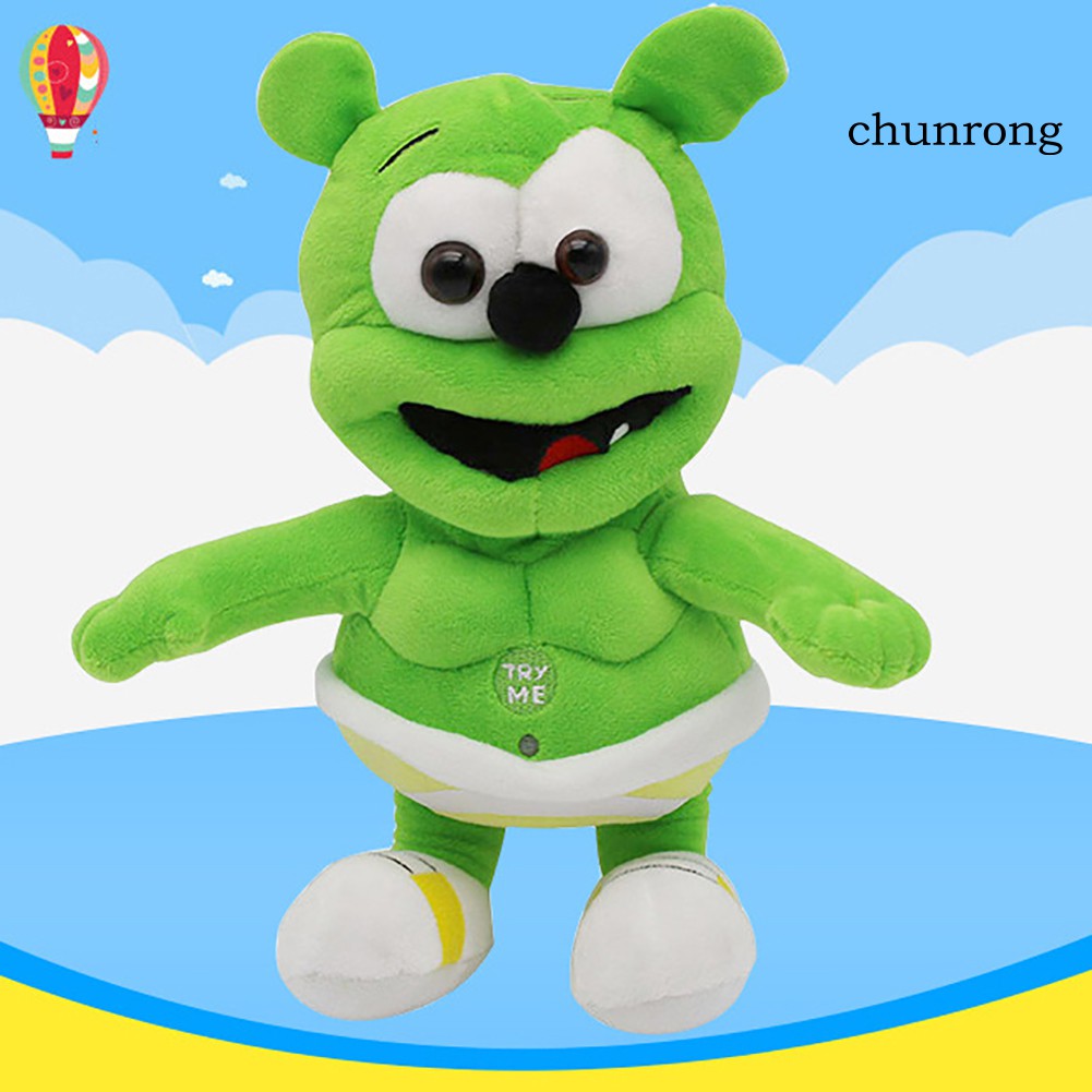 CR+30cm Lovely Gummy Bear Music Doll Plush Stuffed Baby Sleep Appease Toy Gift