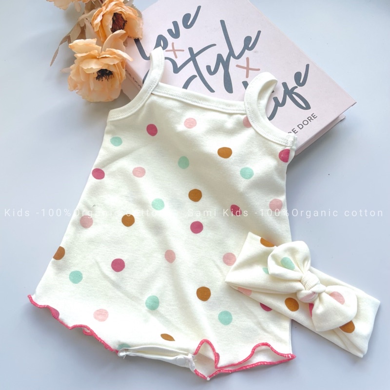 body hai dây đùi cotton mềm mát cho bé gái 3-16kg SAMI KIDS