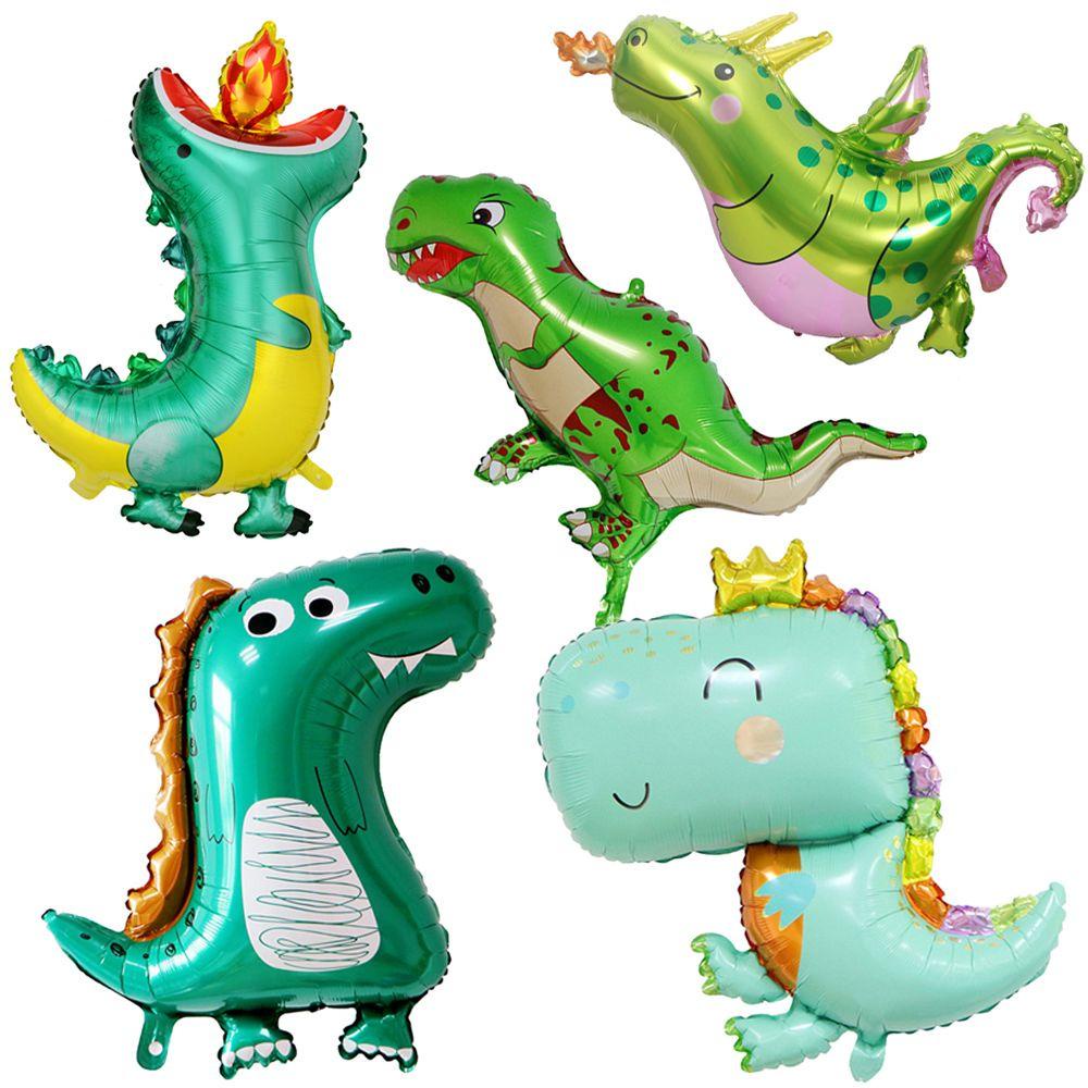 Bong Bóng Lá Nhôm Chủ Đề Khủng Long Đáng Yêu Trang Trí Nhà Cửa