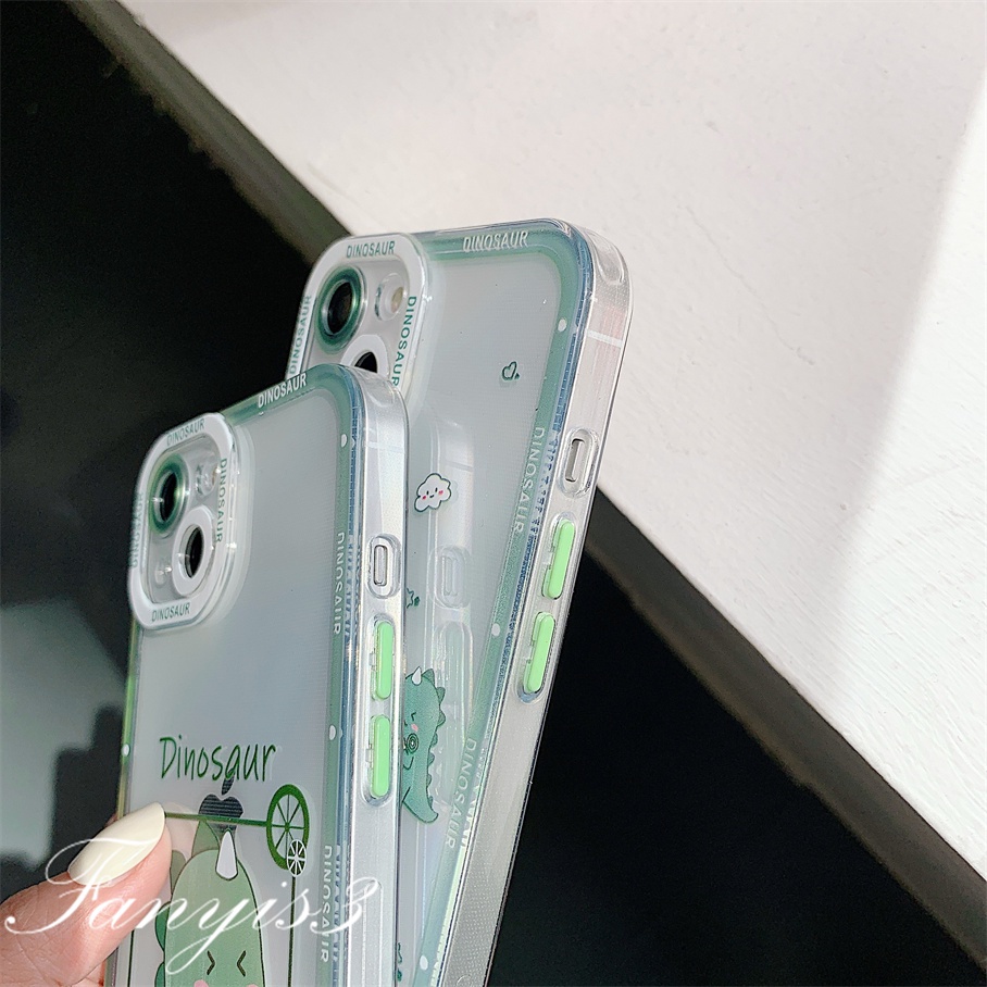 Ốp Điện Thoại TPU Mềm Trong Suốt Hình Khủng Long Cho iPhone 14 13 12 11 Pro Max XS Max XR X XS 8 7 6s 6 Plus SE 2020