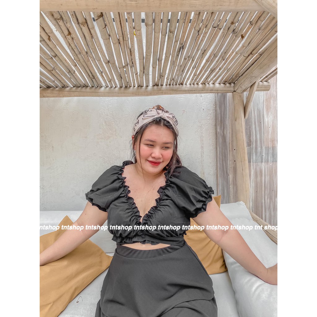 [Mã WASKT304 giảm 15% tối đa 30K đơn 99K] ÁO CROPTOP BUỘC CHÉO NGỰC SEXY - BIGSIZE 60-90KG - [ Ảnh thật 100%] | BigBuy360 - bigbuy360.vn