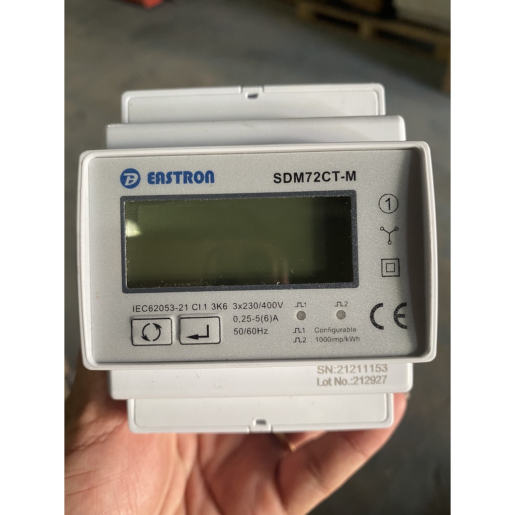 Đồng hồ bám tải, meter bám tải 3 Pha Growatt Luxpower SDM630 V2, V3 đo trực tiếp 100A, CT