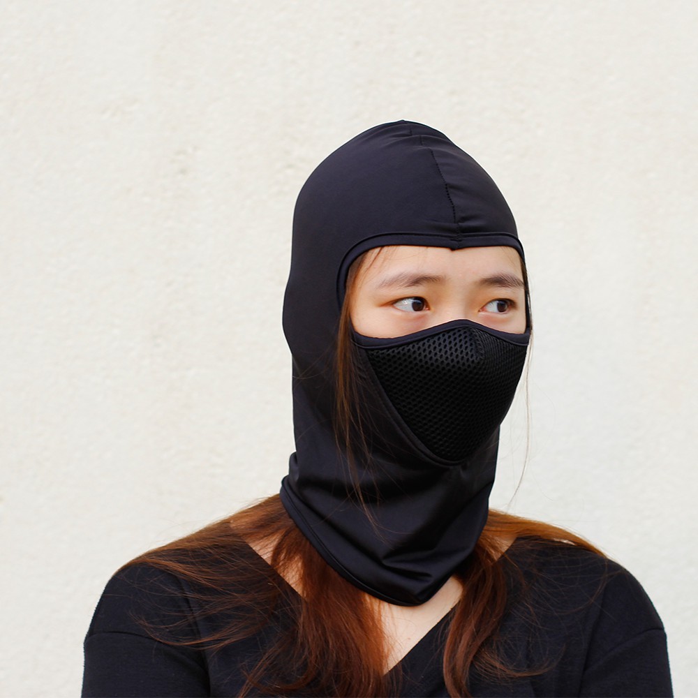 Khăn Phượt Trùm Đầu Ninja Điều Hòa Ari MÀU ĐEN Cao Cấp-Mặt Nạ Chống Nắng, Chống Tia Uv Đi Xe Máy,Câu Cá, Chơi Thể Thao