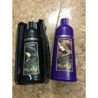 (Thanh lý hàng mất hộp) Dầu gội đen tóc Bibop collagen 500ml