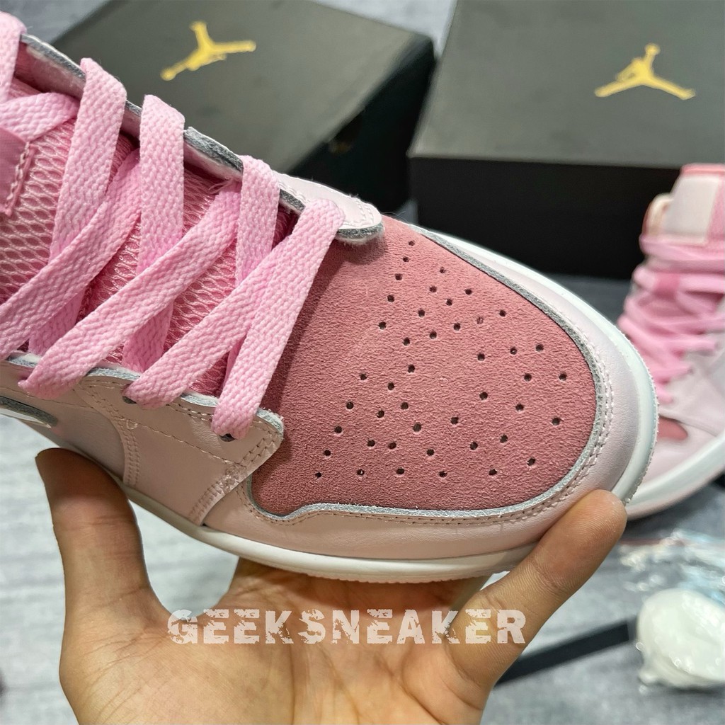 [GeeKSneaker] Giày Sneaker Cổ Cao | Thể Thao - Jordan 1 Mid Digital Pink