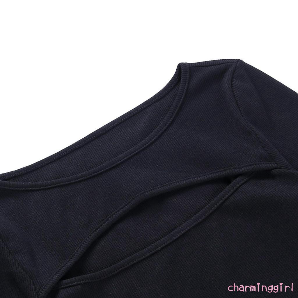 Áo Dệt Kim Màu Trơn Dáng Ôm Co Giãn Thoải Mái
