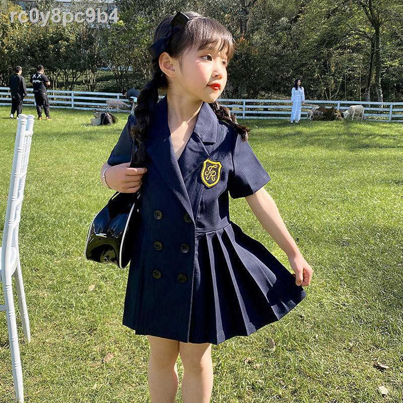 quần gáiváy dài✥váy mùa hè cho nữ sinh 2021 đồng phục mới của Hàn Quốc jk chiều dài trung cấp thời trang trẻ em