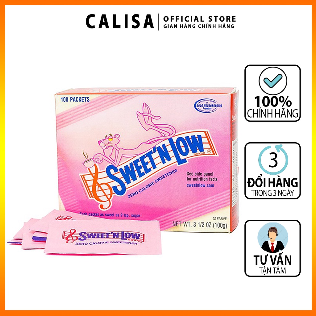 Đường ăn kiêng Sweet'n Low 100 gói cho người tiểu đường giảm cân bánh ăn kiêng cho