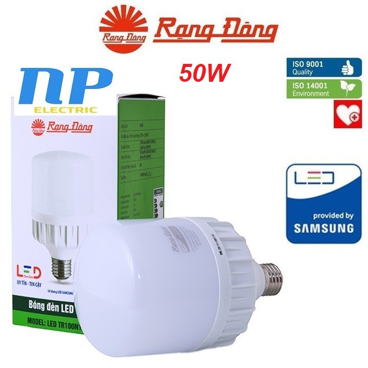 BÓNG ĐÈN LED BULB TRỤ 50W RẠNG ĐÔNG